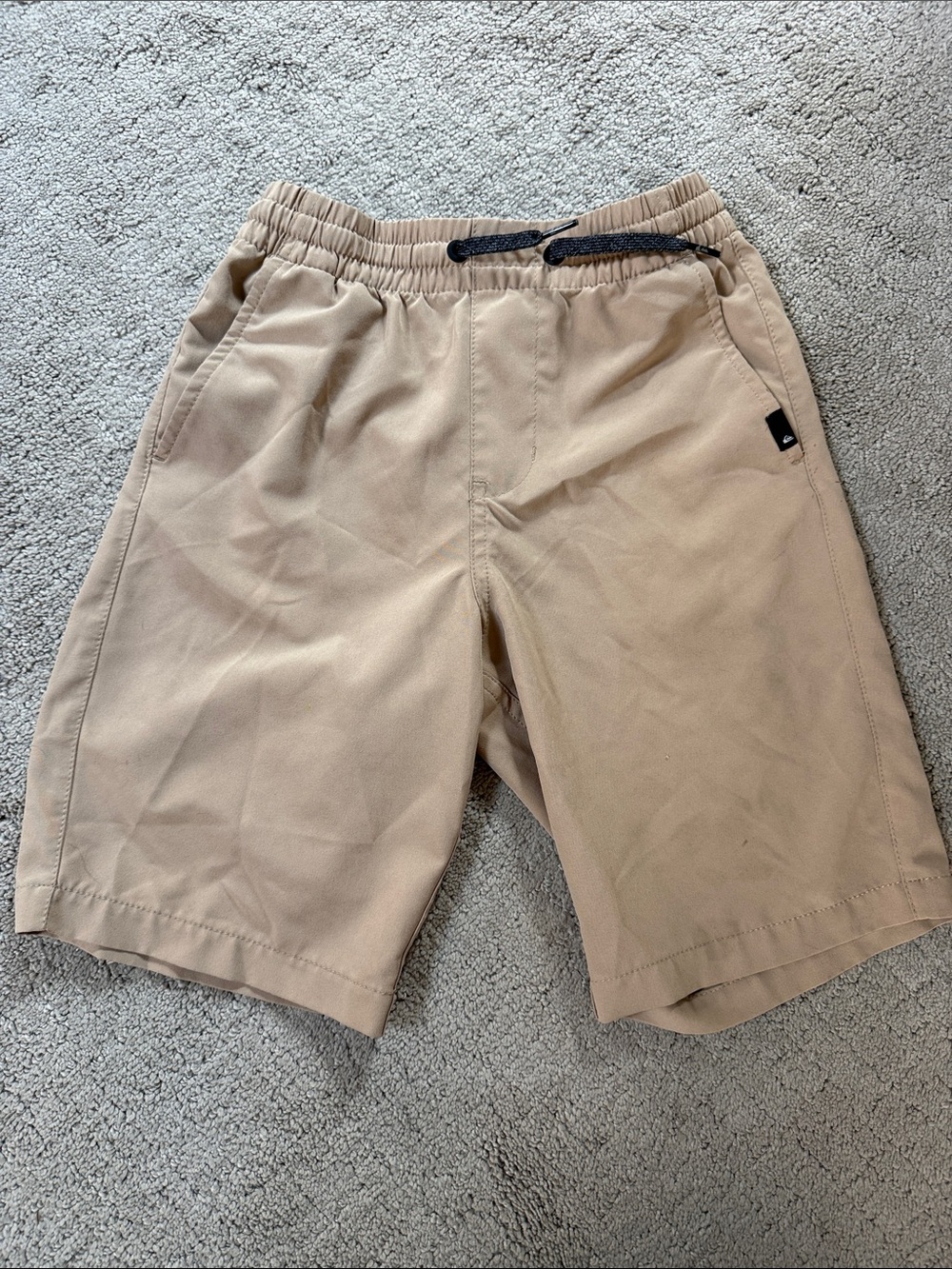 Quiksilver Men's Athletic Drawstring Shorts in Beige
